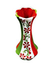 White floral vase