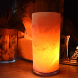 Cylinder Shape Night Bedside Salt Lamp - Salt Lamps - L 8” x W 4" x L 8"