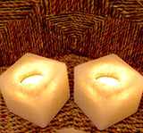 Square Block-Candle Stand Salt Lamp