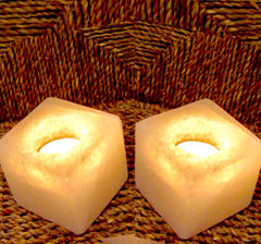 Square Block-Candle Stand Salt Lamp