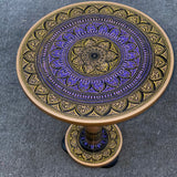 Artistic Table with nakshi art top  - Purple