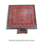 Square nakshi top Table -Red