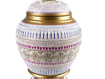Vibrant Jar in Nakshi Art  - White calligraphy - 11.5" x 7"