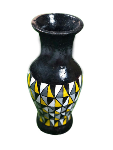 Black Abstract vase - Earthen Pot