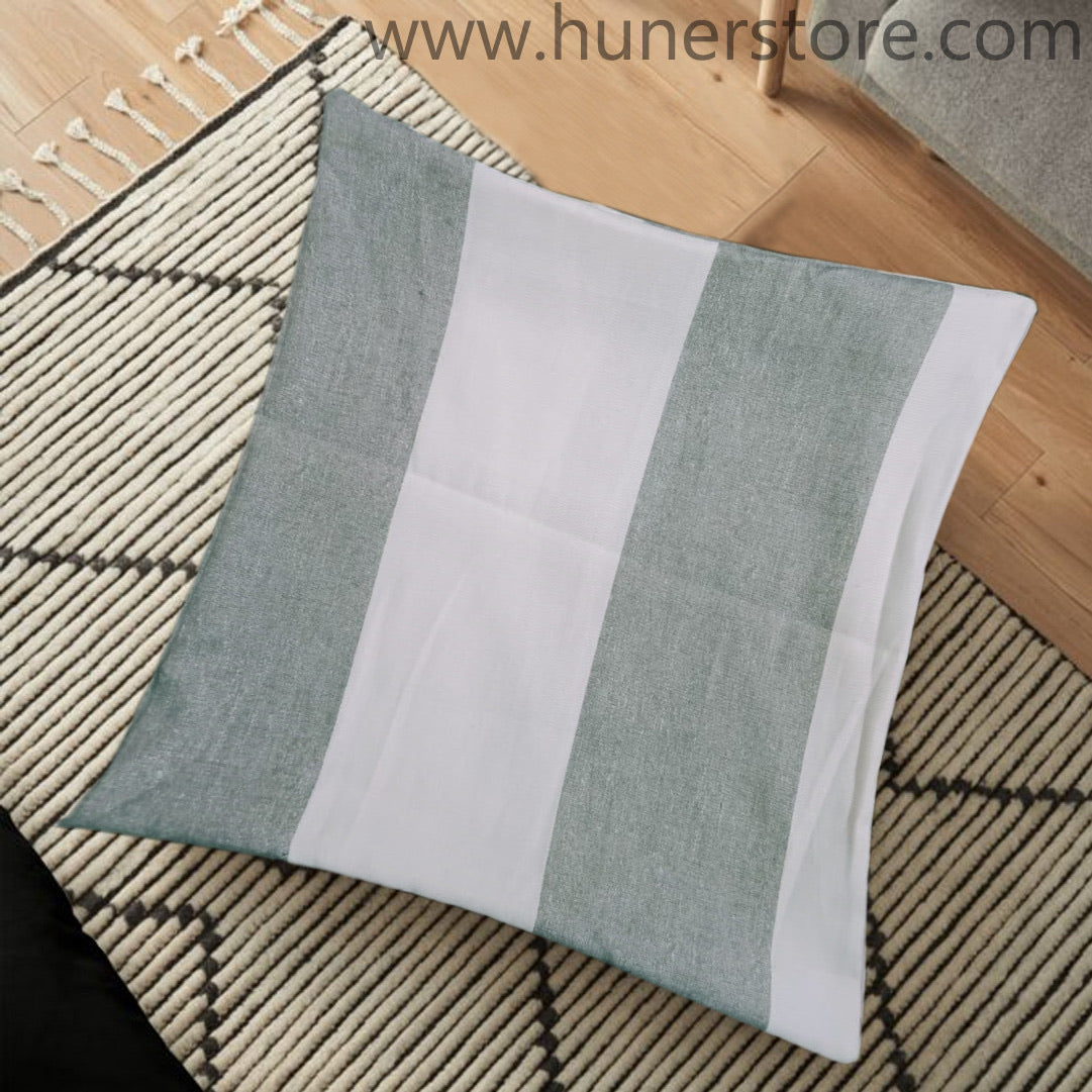 Grey & White Strips cushion covers