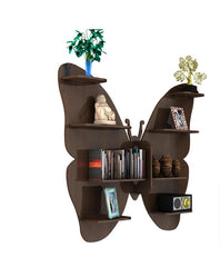 Butterfly Laminated Wooden Wall Shelves