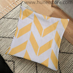 Yellow & White Chevron cushion covers