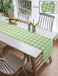Green Buffalo Plaid table runner and 6 placemats set