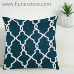 Blue & White Geometric cushion covers