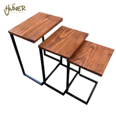 Nesting Solid Wood Tables ( Set of 3 )