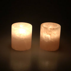 Cylinder Candle Stand Salt Lamp