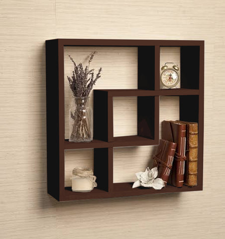 Square Wooden Wall Rack