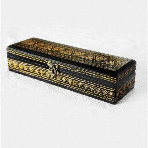 Wooden Hand Made Jewellery Box - Gold - waseeh.com