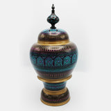 Wooden Pot - Nakshi - Large - 17" - waseeh.com