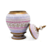 Wooden Candy Jar in Nakshi Art 12'' - waseeh.com