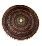 Wooden Table in Nakshi Art Top 24''- Golden - waseeh.com